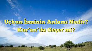 Uçkun İsminin Anlamı Nedir? Kur’an’da Geçer mi?